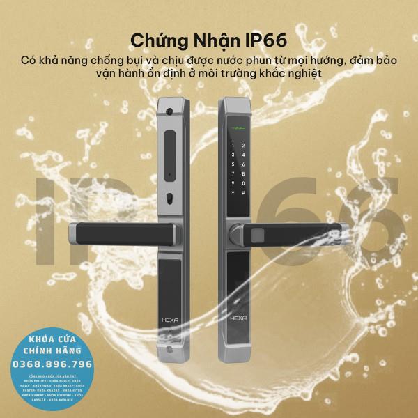 Khóa vân tay Hexa A100 cho cửa nhôm