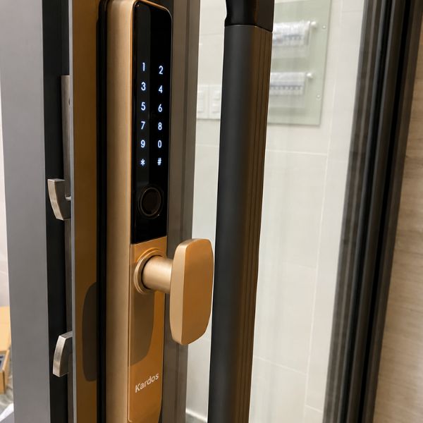 Khóa cửa lùa vân tay Kardos SmartLock A109 TN Gold