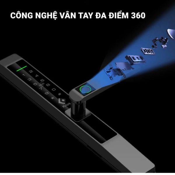 Khóa cửa nhôm vân tay Kitos KT AL630 Plus