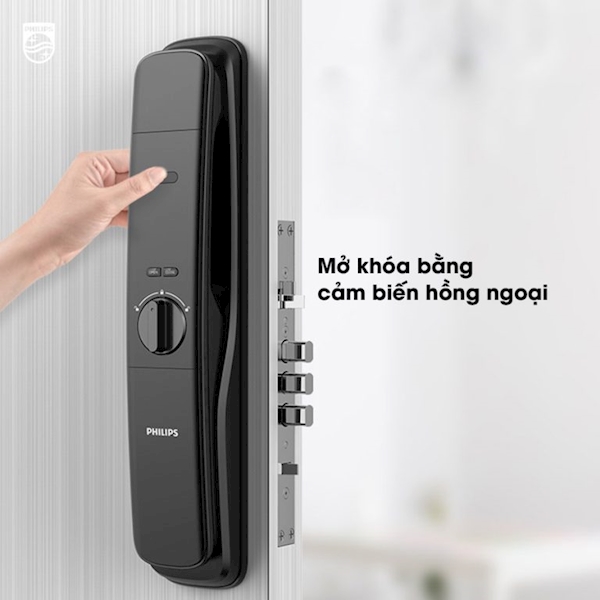 Khóa cửa vân tay Philips DDL702 8HWS Face 3D