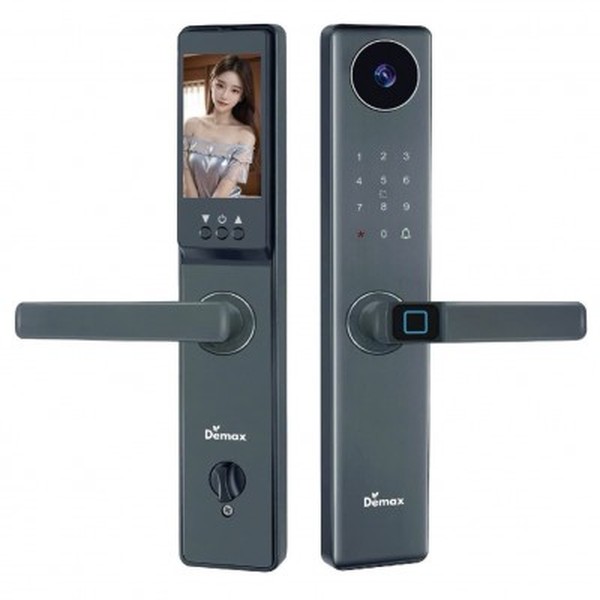 Khóa vân tay thông minh có camera Demax EL-C66 chính hãng - lắp đặt thực tế