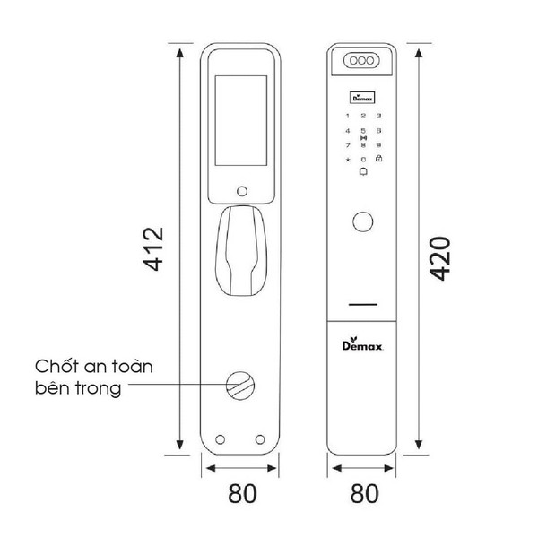 Khóa Face ID 3D Demax EL910 chính hãng - chi tiết