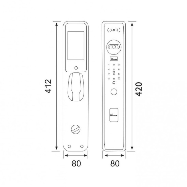 Khóa Face ID 3D Demax EL912 chính hãng - chi tiết