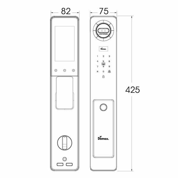 Khóa Face ID 3D Demax EL915 chính hãng - chi tiết