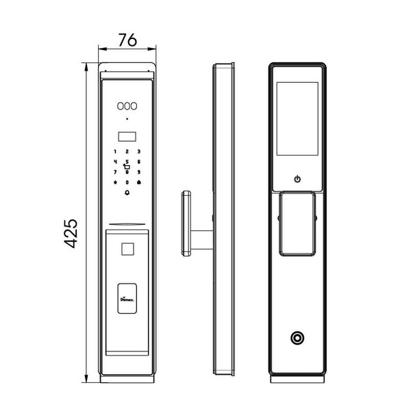 Khóa Face ID 3D Demax EL966 VF CNC chính hãng - chi tiết