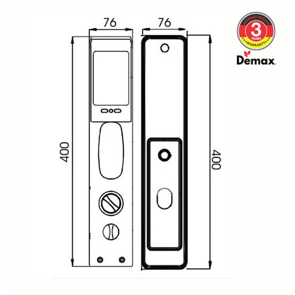 Khóa nhận diện khuôn mặt 3D mở tự động Demax SL868 chính hãng - chi tiết