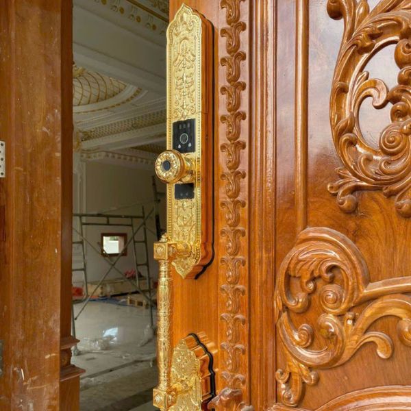 Khóa cửa vân tay Kardos SmartLock DS 611 Pro Face ID 3D - lắp đặt thực tế