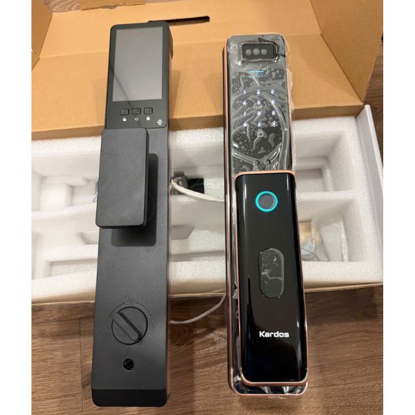 Khóa cửa vân tay Kardos GF19 có camera, mở bằng khuôn mặt