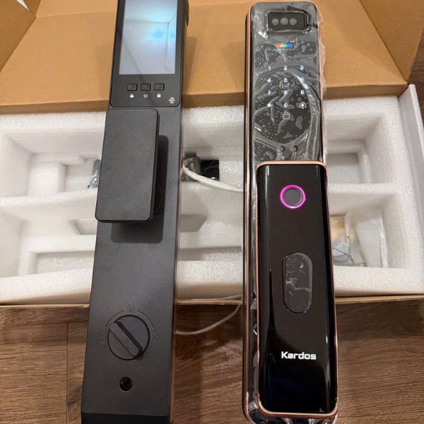 Khóa cửa vân tay Kardos GF19 có camera, mở bằng khuôn mặt - phụ kiện