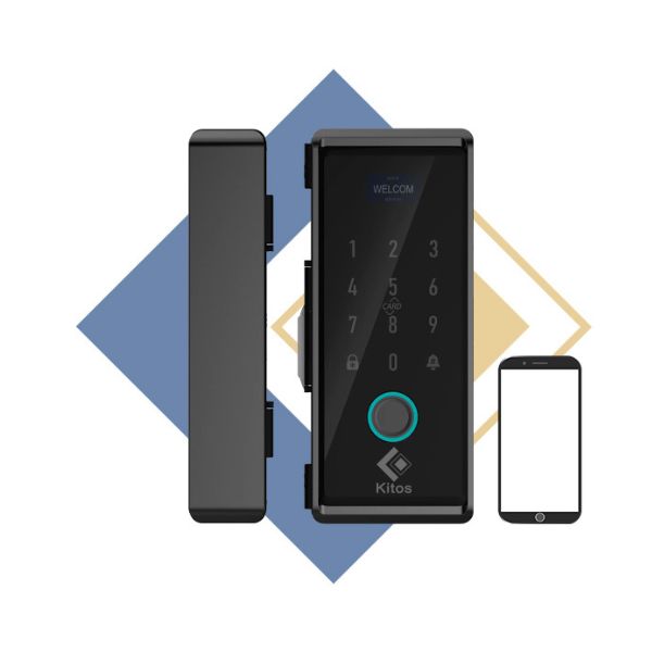 Khóa cửa kính cường lực vân tay Kitos KT GL60 Plus