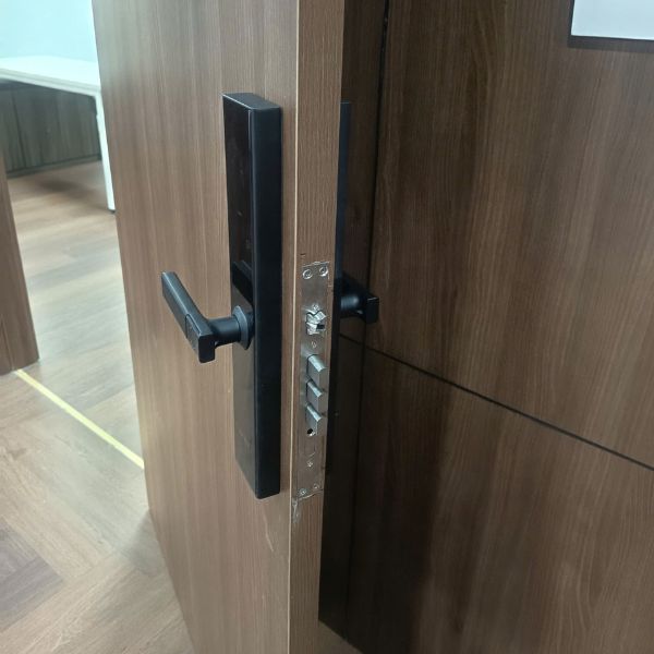 Khóa cửa vân tay Kardos GT32 dùng app TTLock, pin AA - lắp đặt thực tế