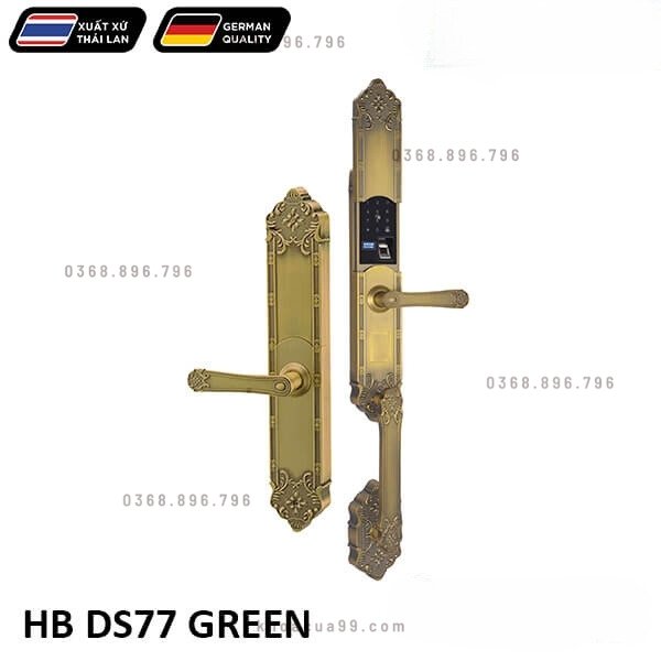 Khóa cửa vân tay đại sảnh Hubert HB DS77 GREEN