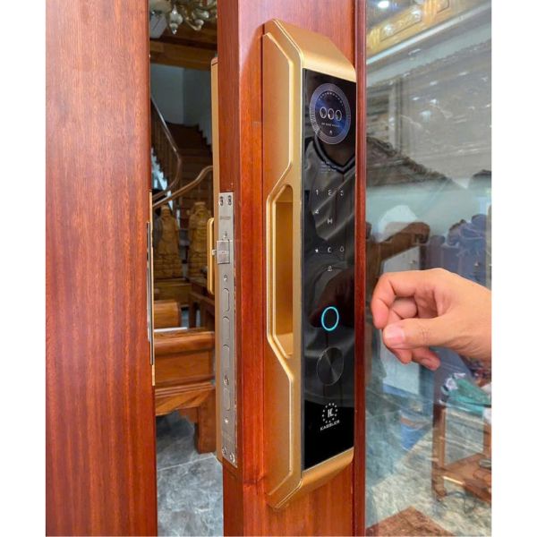 Khóa cửa Kassler KL899 PRO CNC mở bằng khuôn mặt 3D và lòng bàn tay - mặt sau