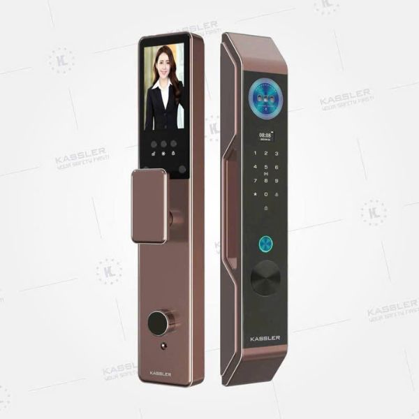 Khóa cửa Kassler KL899 PRO CNC mở bằng khuôn mặt 3D và lòng bàn tay - lắp đặt thực tế