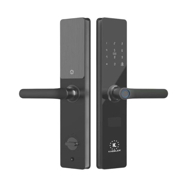 Khóa cửa vân tay Kassler KL399 Black - lắp đặt thực tế