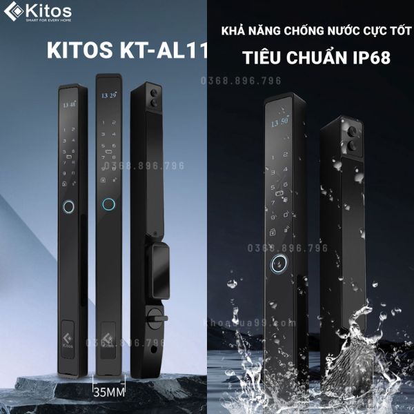 Khóa cửa nhôm vân tay Kitos KT AL110 Plus app wifi