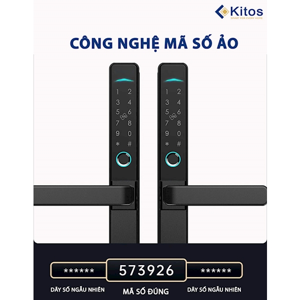 Khóa cửa nhôm vân tay Kitos KT AL38