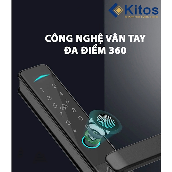 Khóa cửa nhôm vân tay Kitos KT AL38