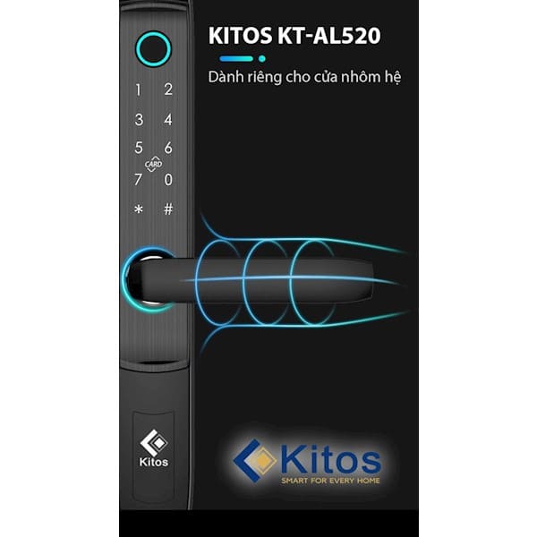 Khóa cửa nhôm vân tay Kitos KT AL520 II