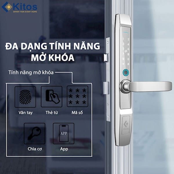 Khóa cửa nhôm vân tay Kitos KT AL520 II Plus