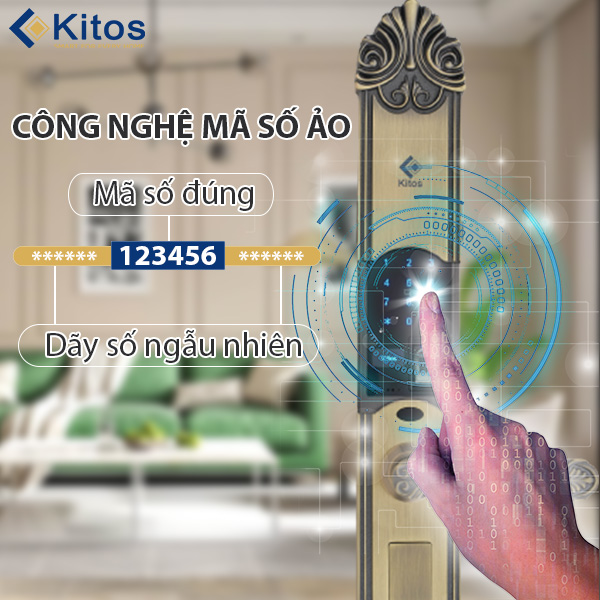 Khóa cửa vân tay tân cổ điển Kitos KT C200