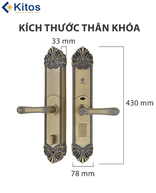 Khóa cửa vân tay tân cổ điển Kitos KT C200