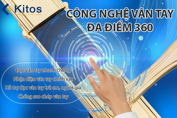 Khóa cửa vân tay tân cổ điển Kitos KT C800