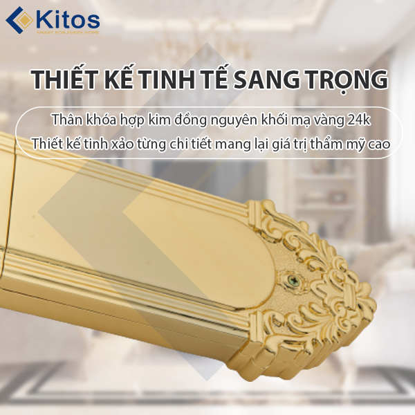 Khóa cửa vân tay tân cổ điển Kitos KT C800