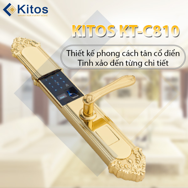Khóa cửa vân tay tân cổ điển Kitos KT C810