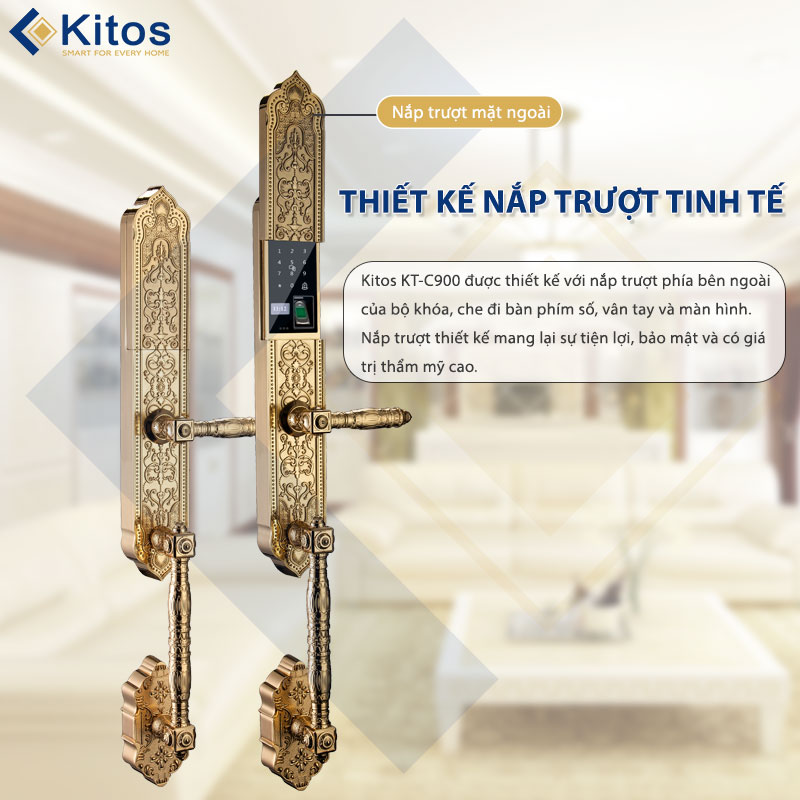 Khóa cửa vân tay tân cổ điển Kitos KT C900