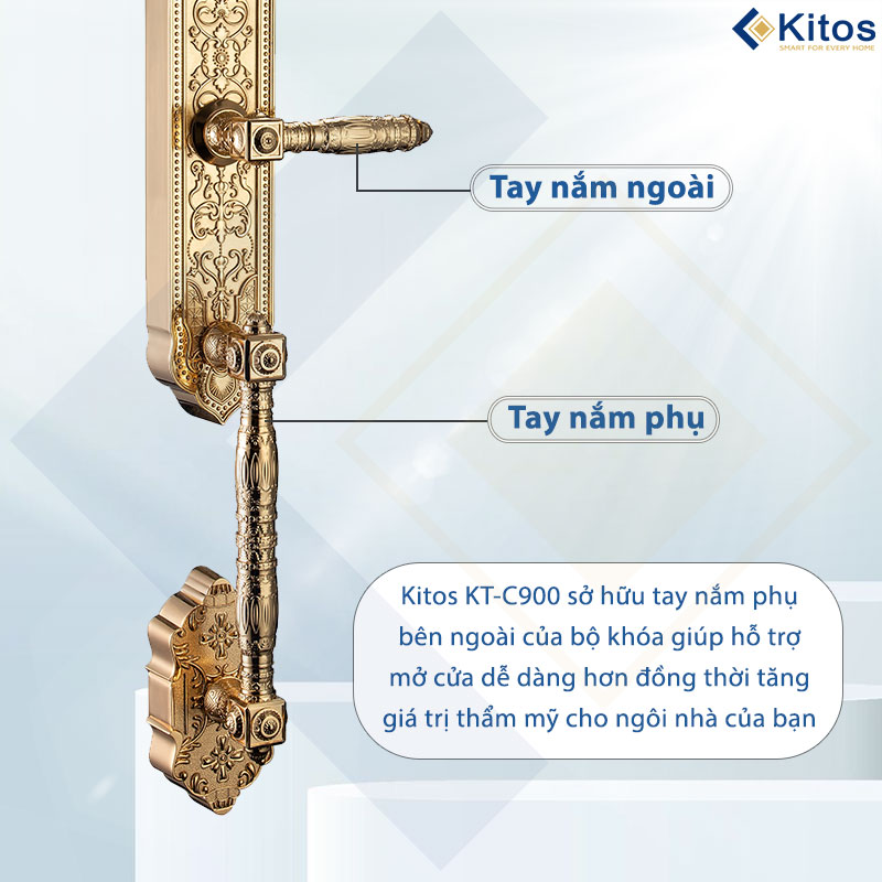 Khóa cửa vân tay tân cổ điển Kitos KT C900