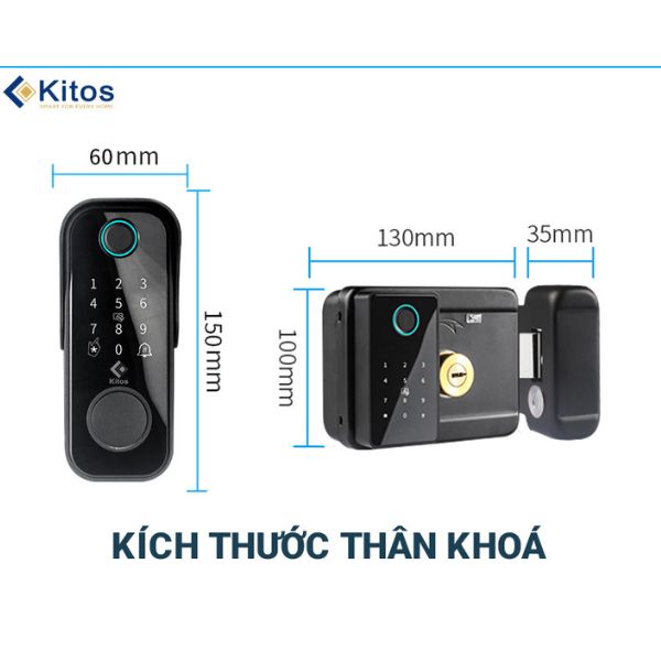 Khóa cửa cổng vân tay Kitos KT-DL04 Pro