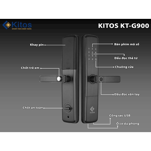 Khóa cửa vân tay Kitos KT G900
