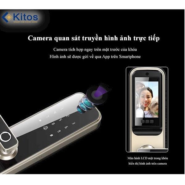 Khóa cửa vân tay Kitos KT X3, Camera trên khóa