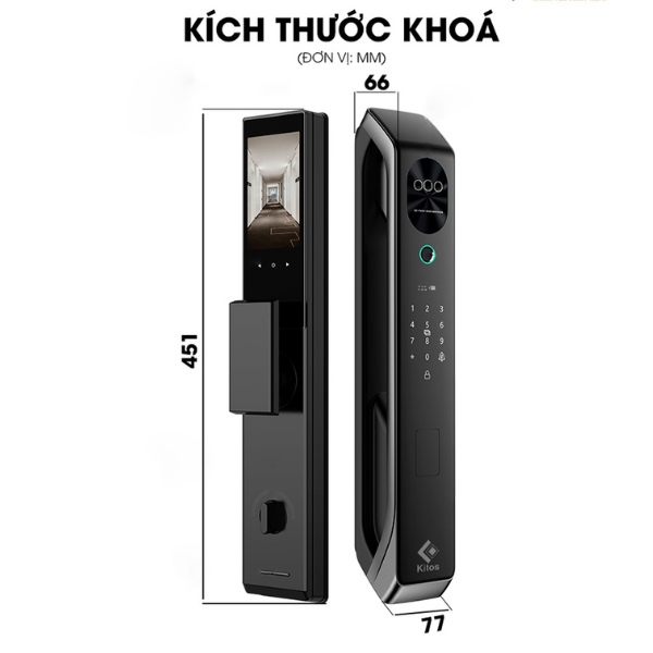 Khóa cửa vân tay Kitos KT X7 FACE ID 
