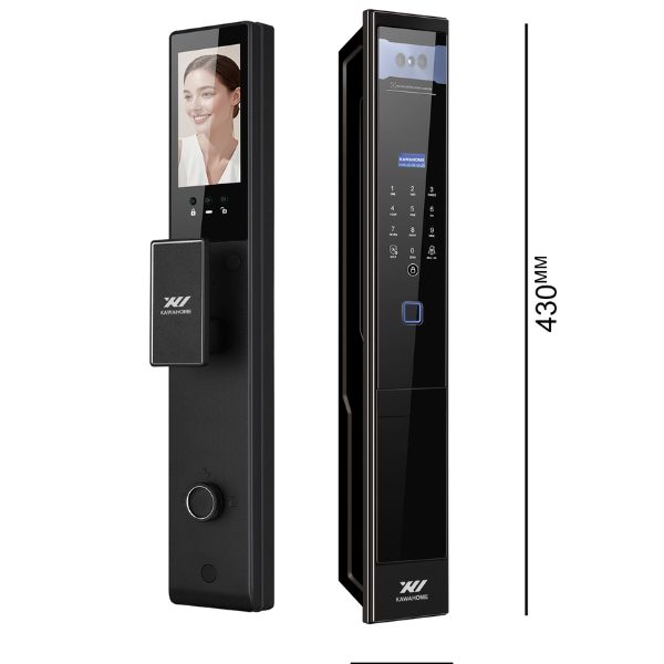 Khóa cửa vân tay Kawa KT69F Face ID 3D - mặt sau