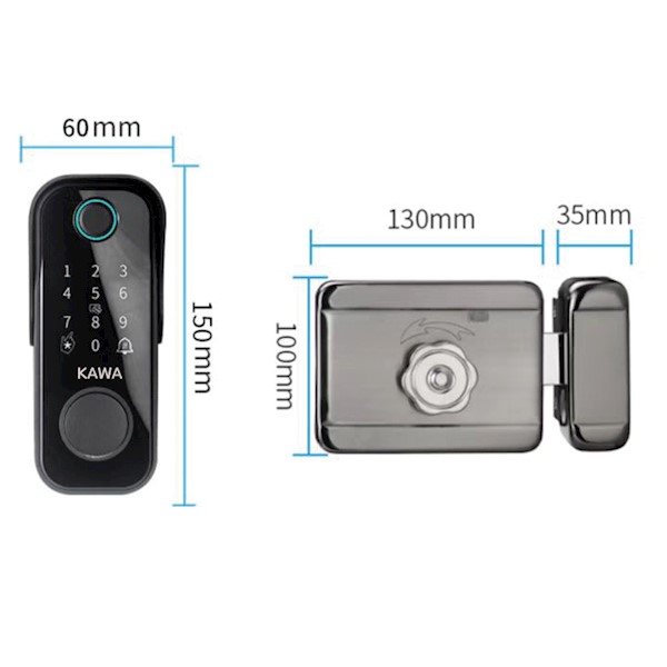 Khóa cửa cổng vân tay Kawa KC01 app wifi