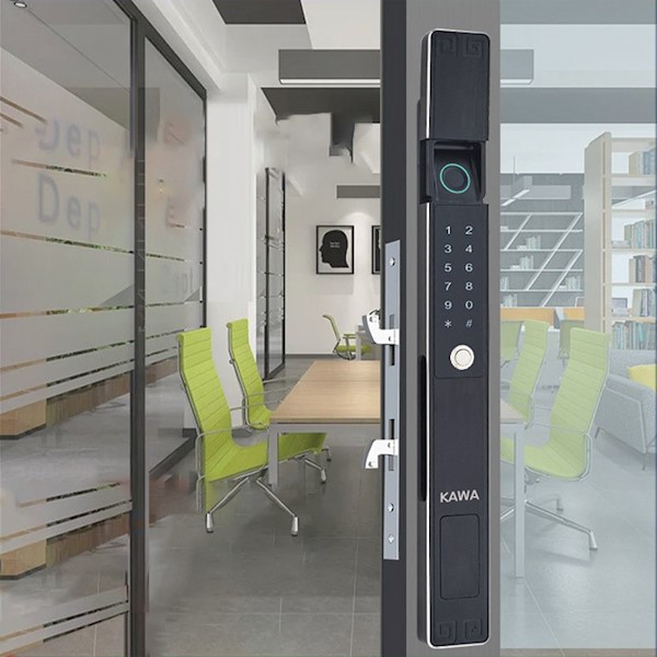 Khóa cửa nhôm kính vân tay Kawa KN302 chống nước Ip67