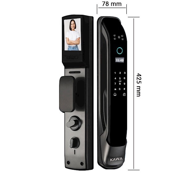 Khóa cửa vân tay Kawa KT305 Face 3D