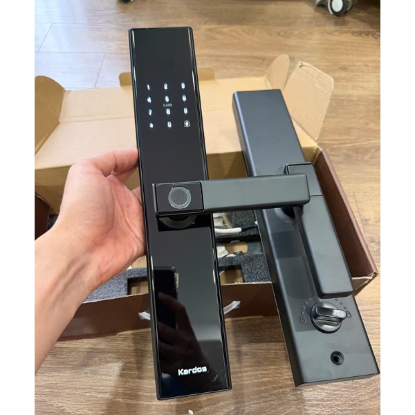 Khóa cửa vân tay Kardos SmartLock Q1 Đen - mặt sau
