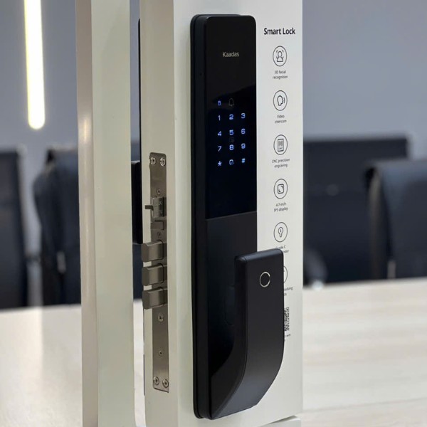 Khóa cửa thông minh Kaadas Q15-5WK chính hãng push-pull WiFi - lắp đặt thực tế